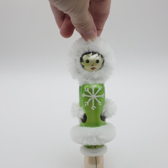 Soffieria De Carlini Eskimo Ornament Blown Glass Green Outfit - Made in Italy - Picture 4 of 11